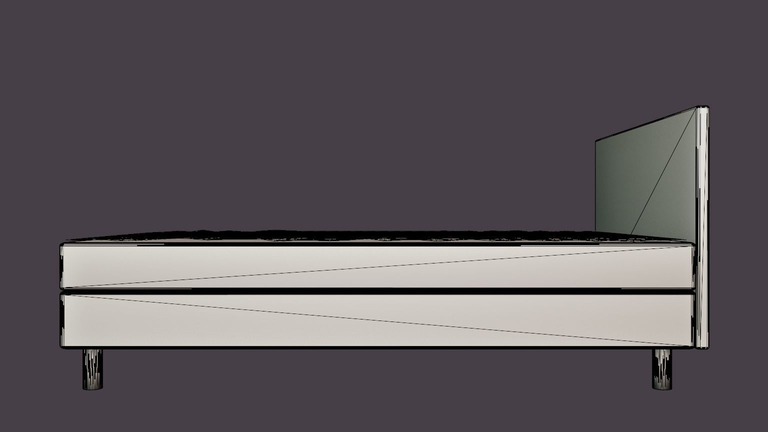 Charm Complete Package 160x200 Beige Low-poly 3D model_7