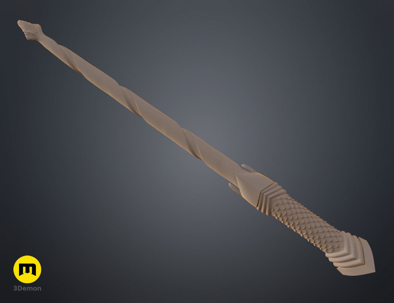 Aquaman wand 3D print model_6