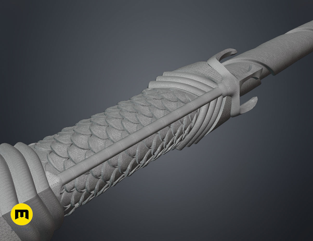 Aquaman wand 3D print model_10