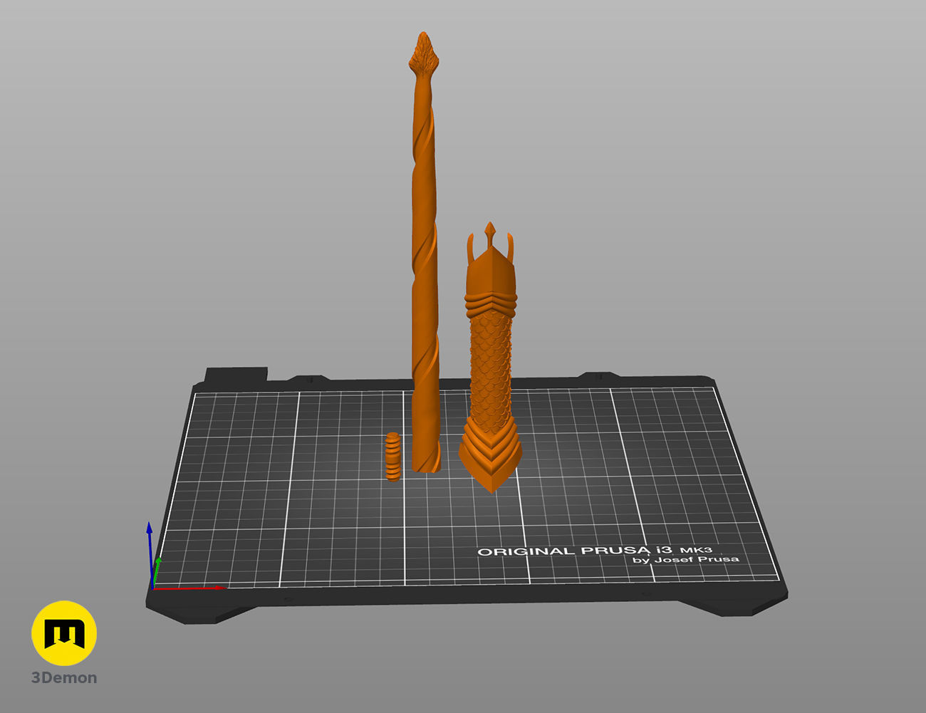 Aquaman wand 3D print model_5