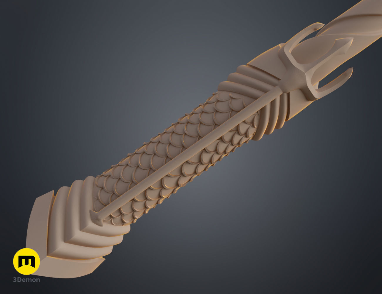 Aquaman wand 3D print model_7