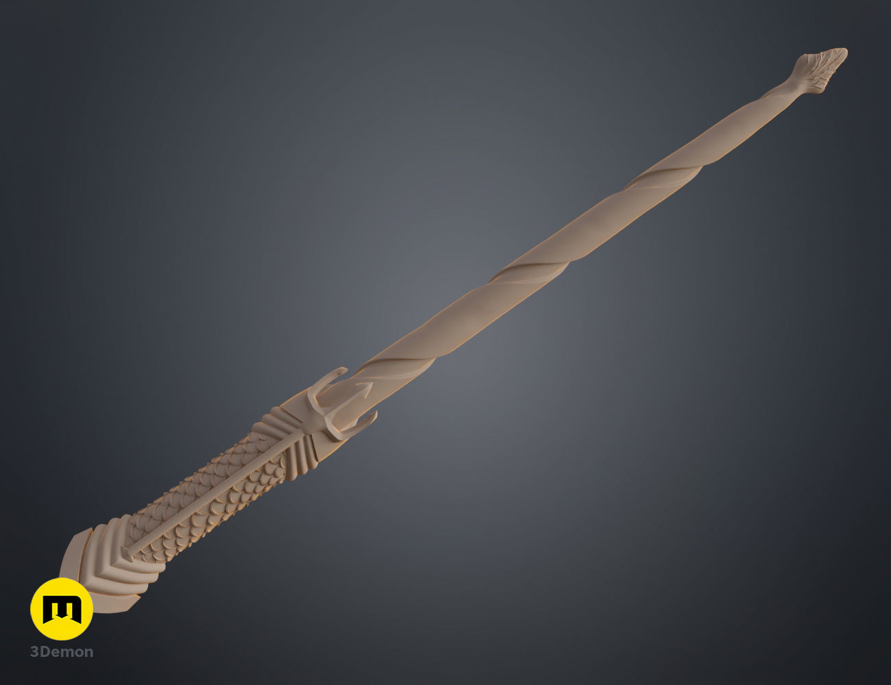 Aquaman wand 3D print model_8