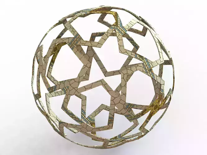 Wireframe Shape Geometric Finale Ball 3D print model