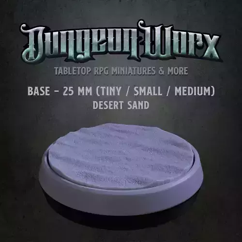 25 mm Tabletop RPG Miniature Base - Desert Sand 3D print model