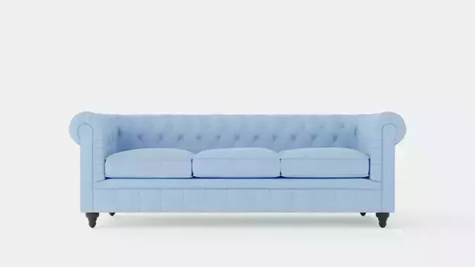 Chesterfield Luxury Velvet Sofa 3 Seater