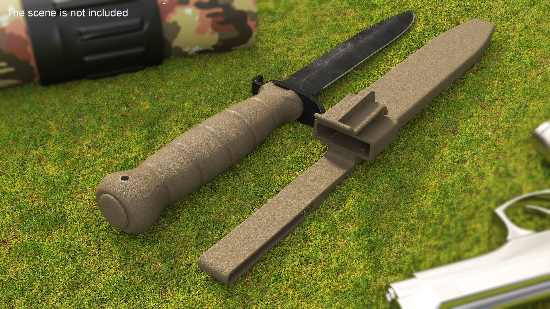 Glock Field Knife Dark Earth 3D model_2