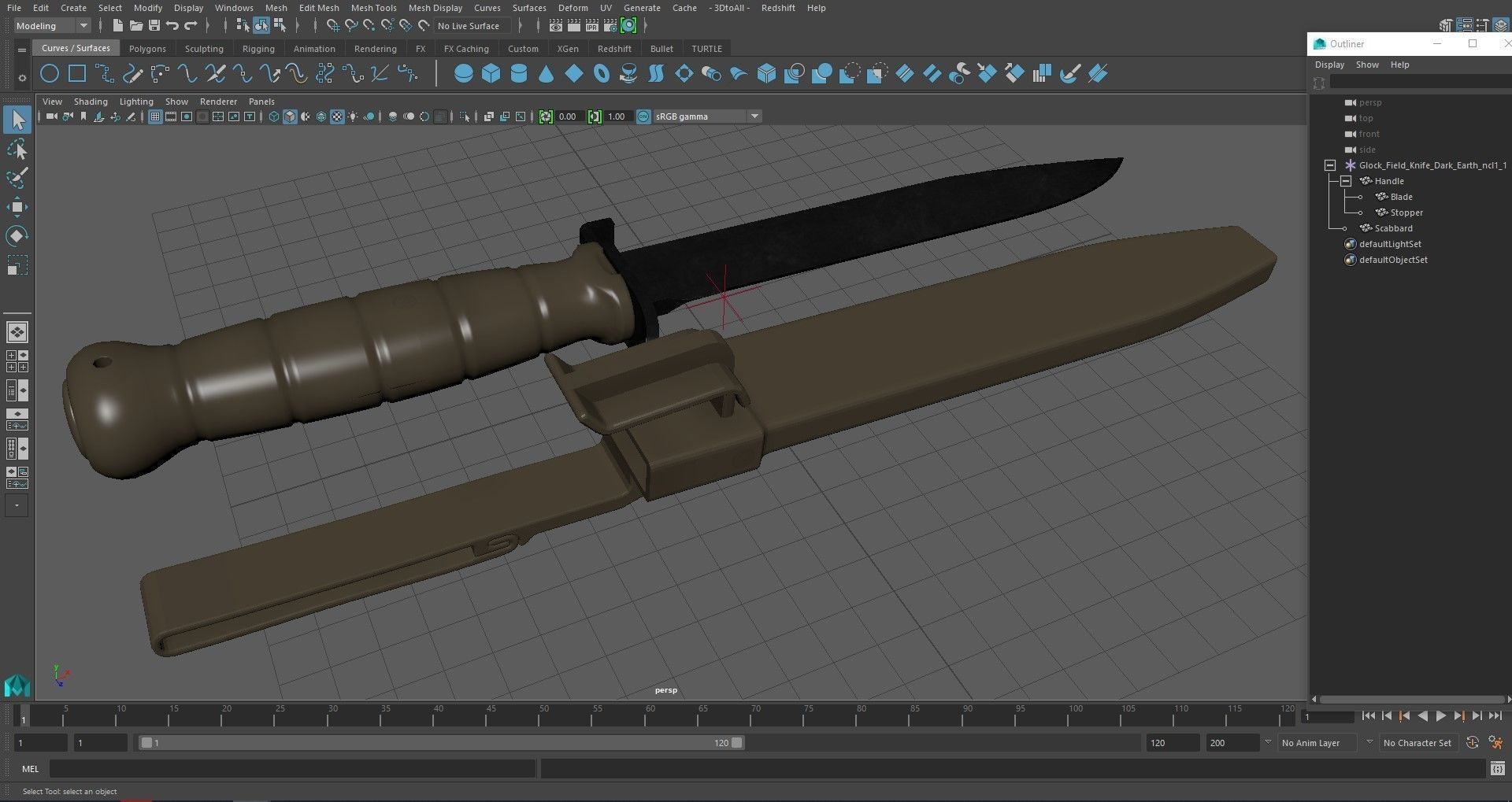 Glock Field Knife Dark Earth 3D model_18