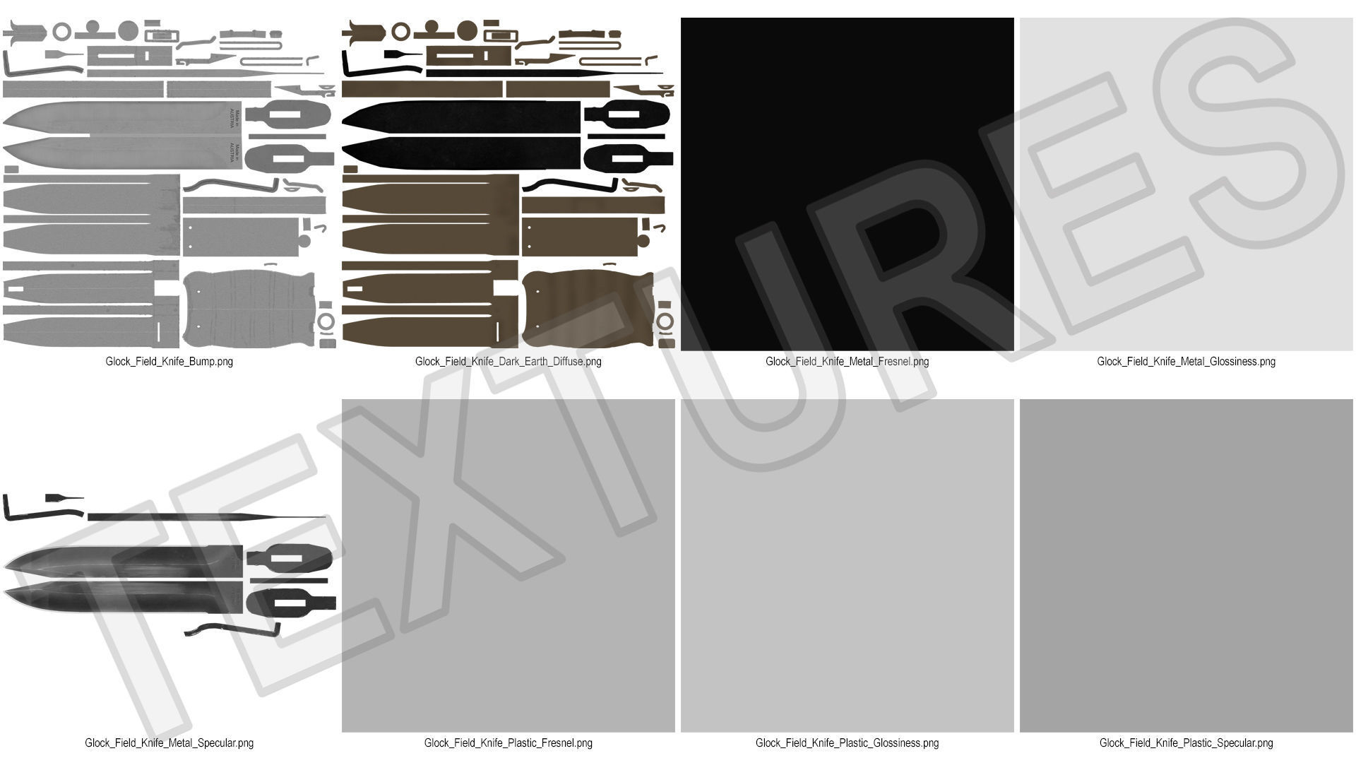 Glock Field Knife Dark Earth 3D model_13