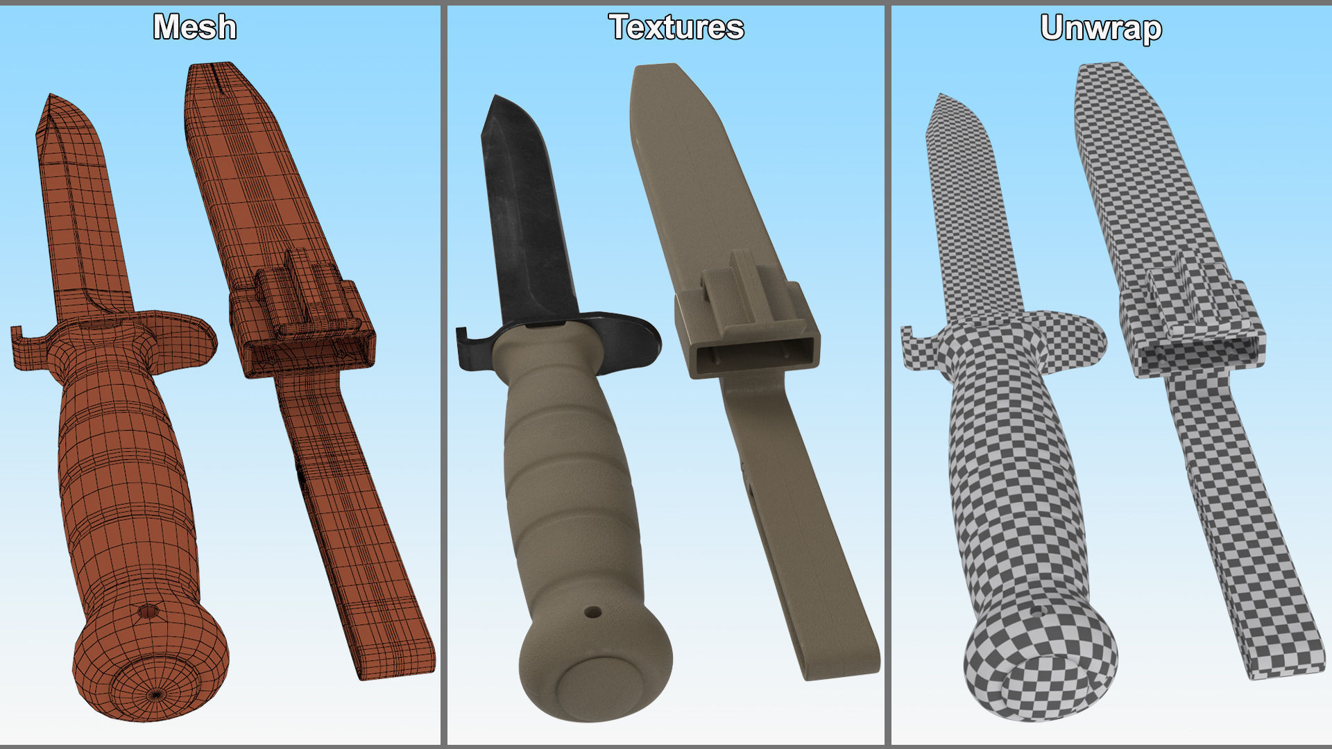 Glock Field Knife Dark Earth 3D model_10