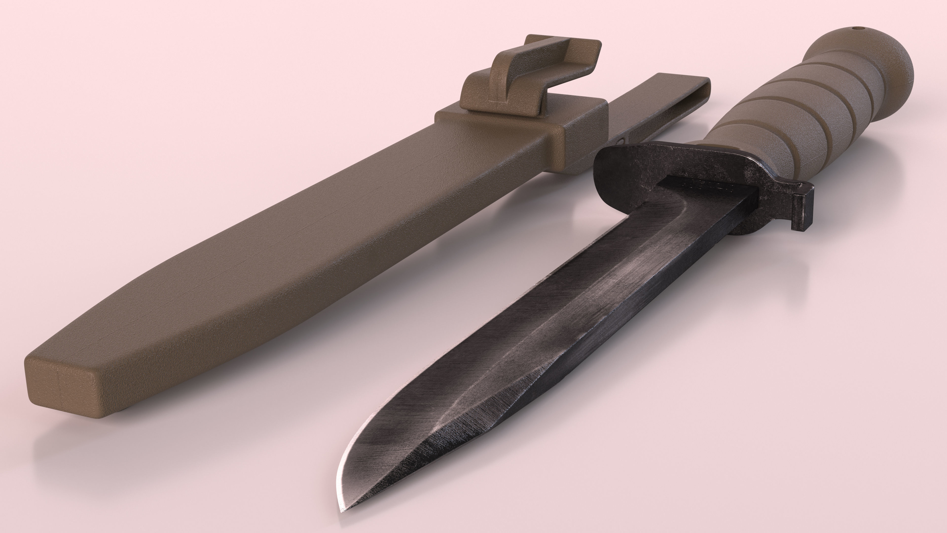 Glock Field Knife Dark Earth 3D model_4