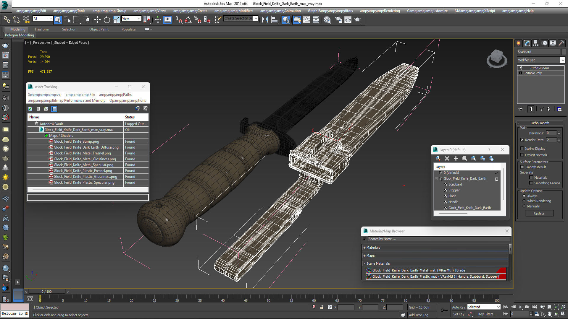 Glock Field Knife Dark Earth 3D model_14