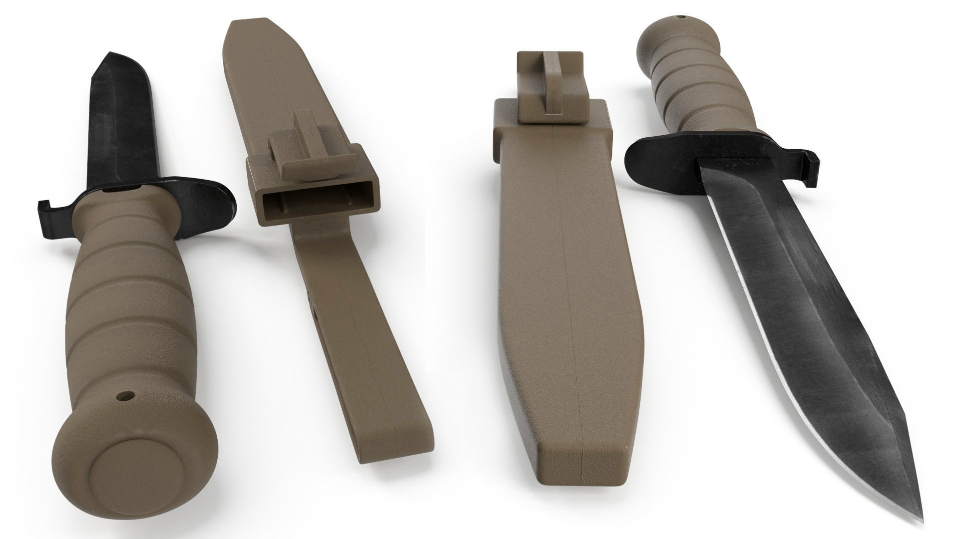 Glock Field Knife Dark Earth 3D model_6