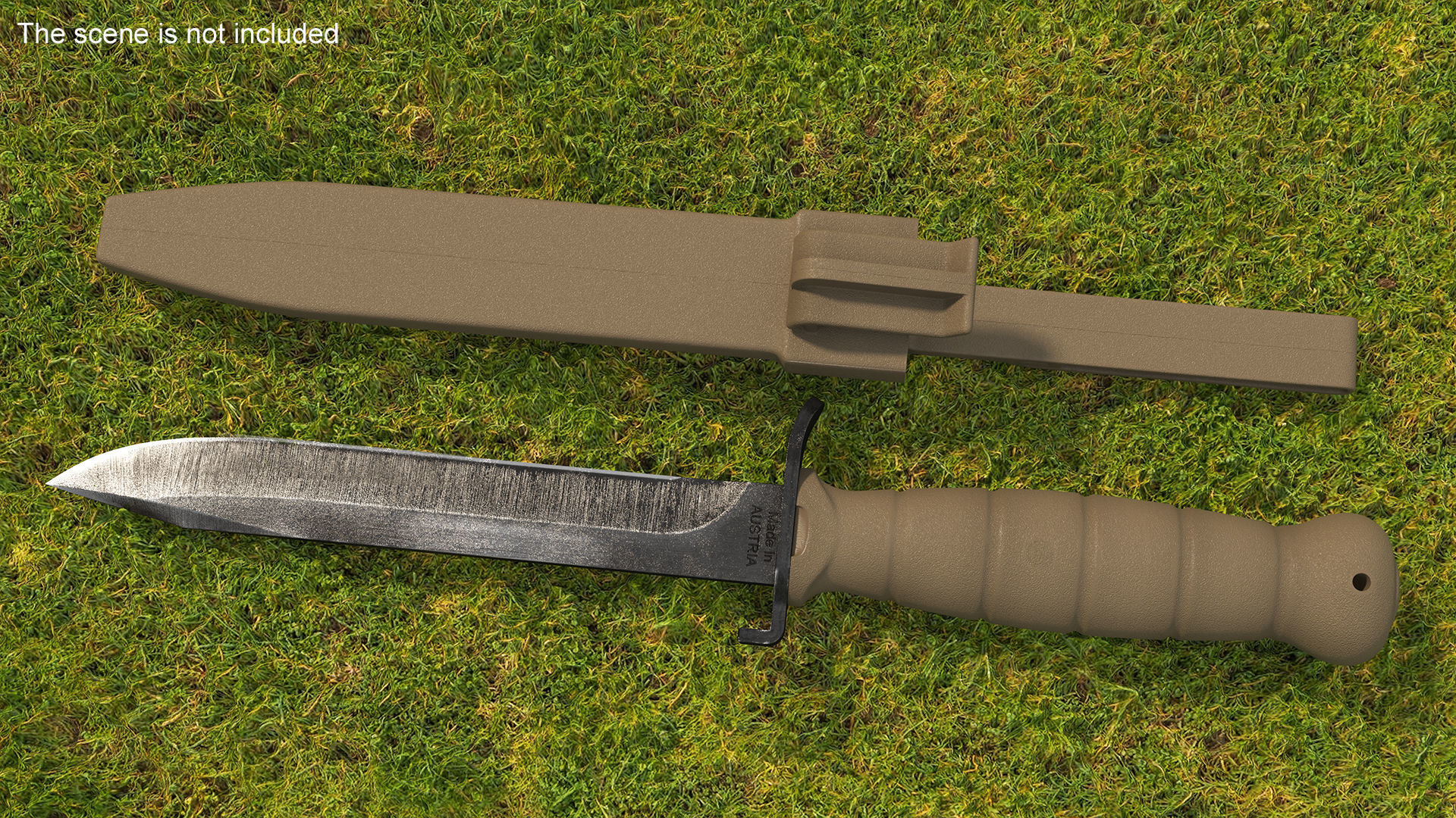 Glock Field Knife Dark Earth 3D model_3