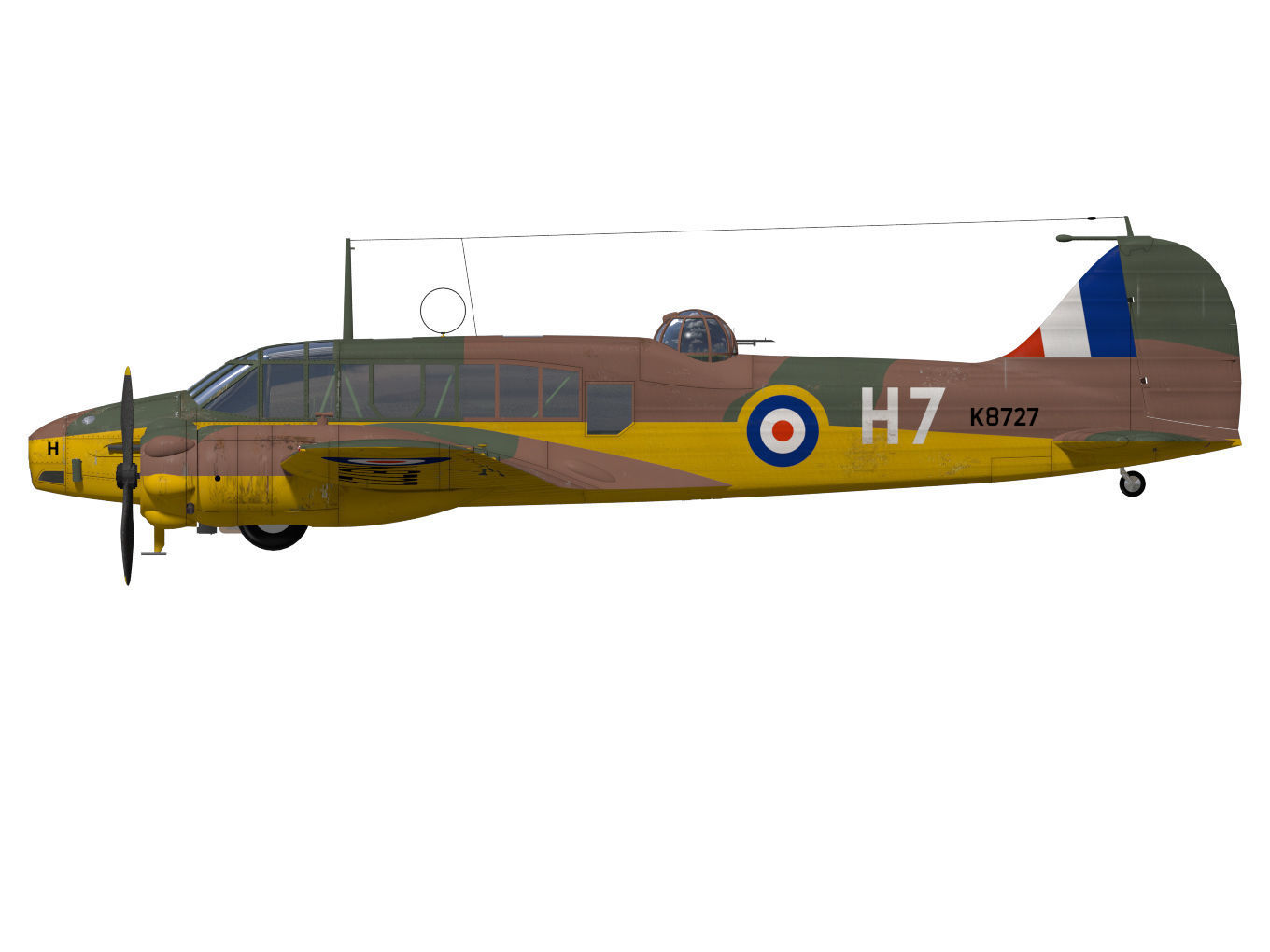 Avro Anson Mk1 early 3D model_9