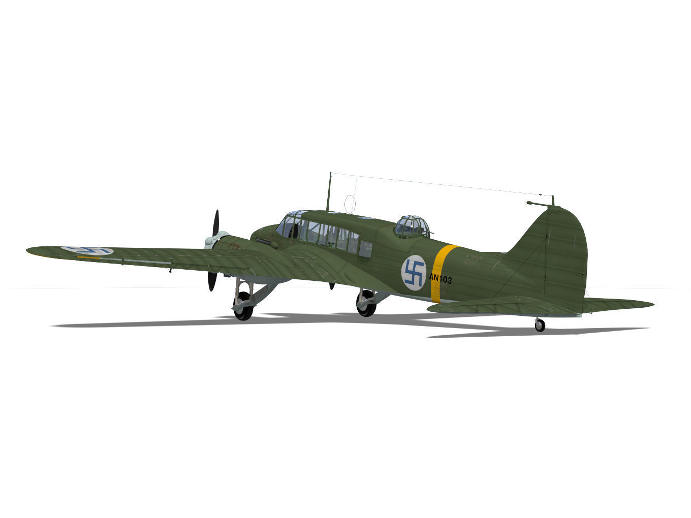 Avro Anson Mk1 early 3D model_7