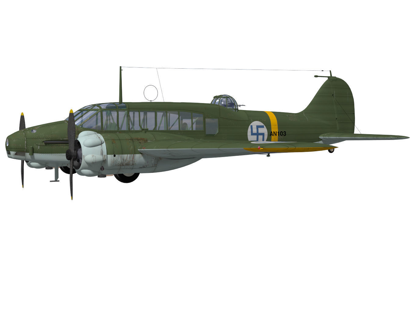 Avro Anson Mk1 early 3D model_2