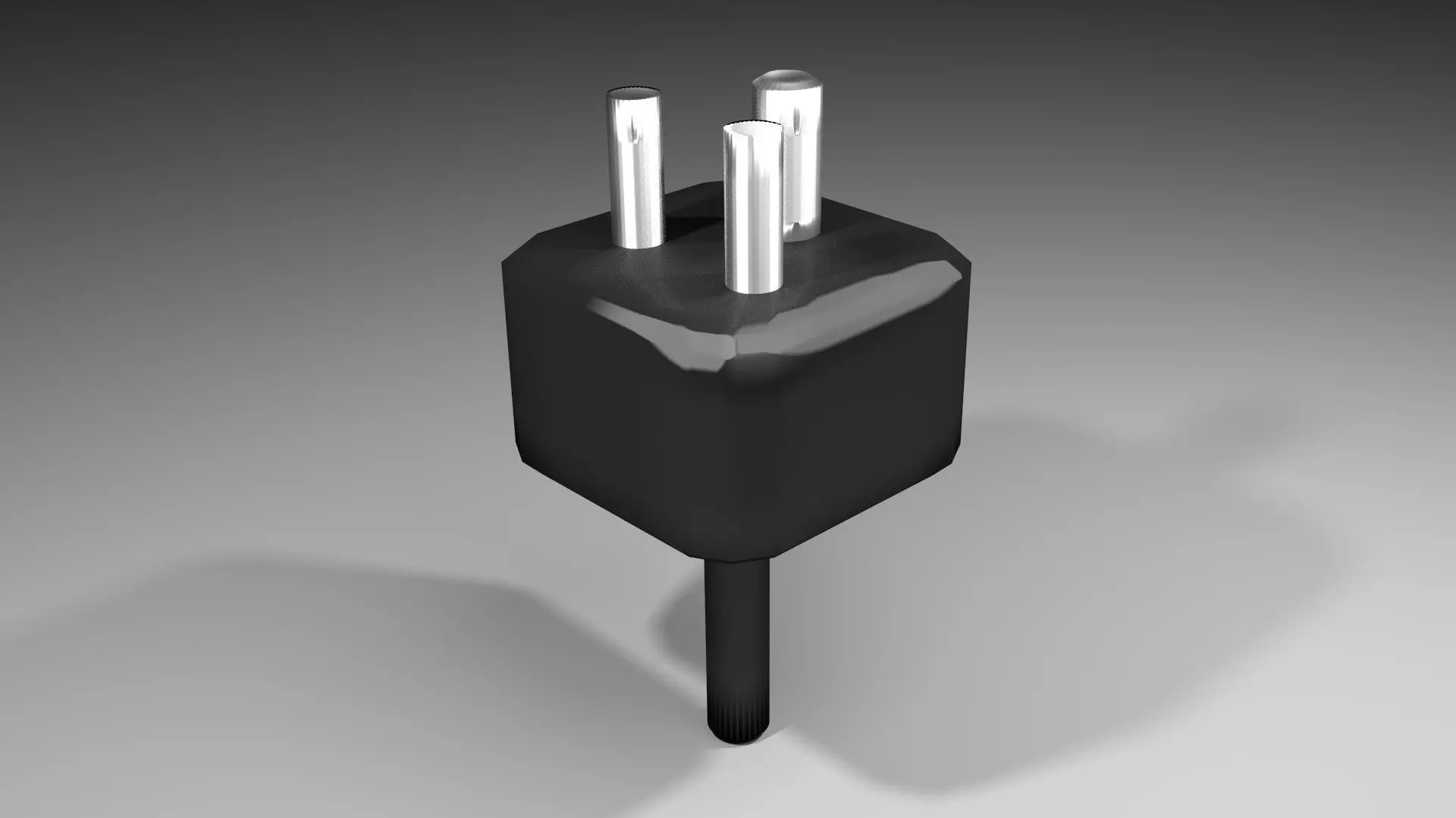 AC Power Plug Type D 3D model_0