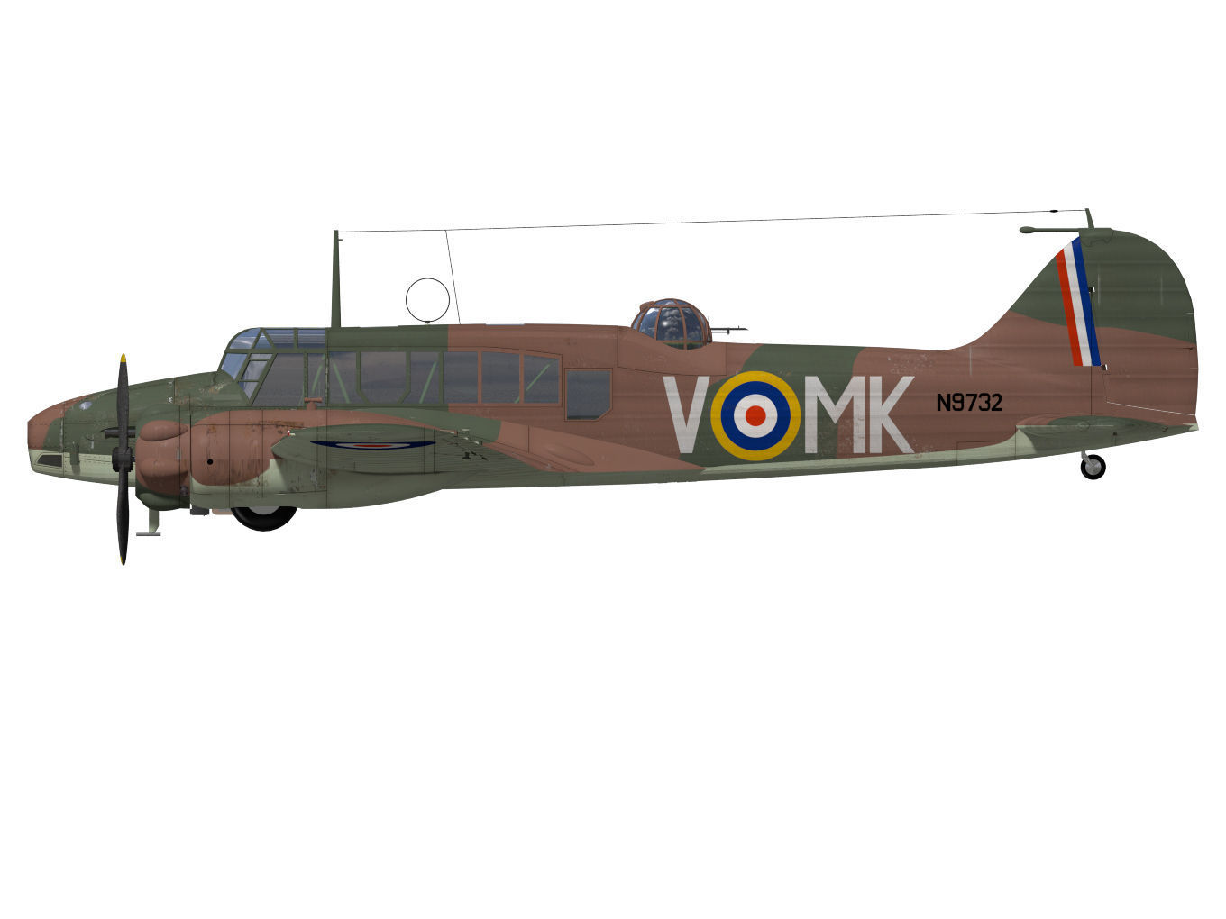 Avro Anson Mk1 late 3D model_9