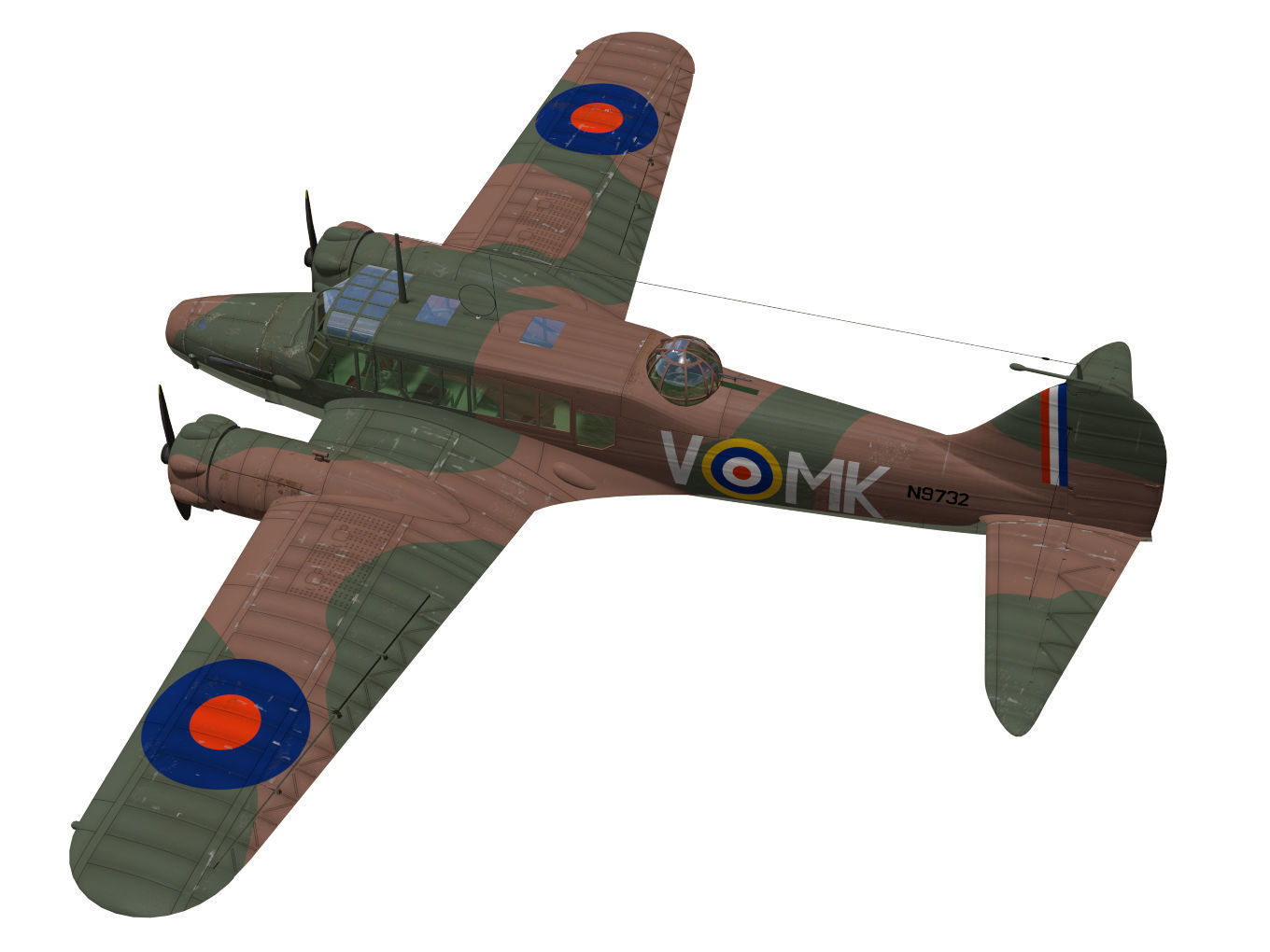 Avro Anson Mk1 late 3D model_1