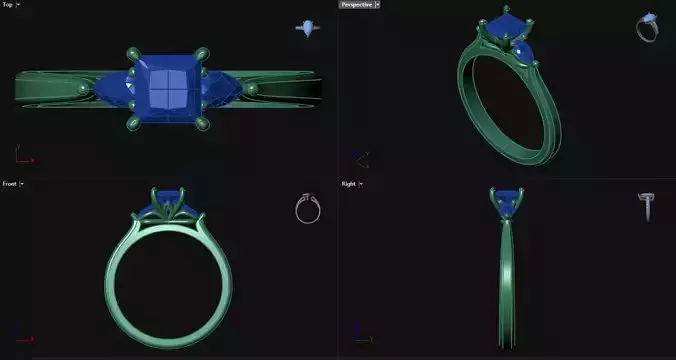 Princess Diamond Engagement Ring 