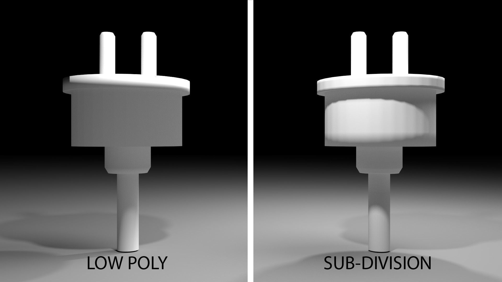 AC Power Plug Type E 3D model_4