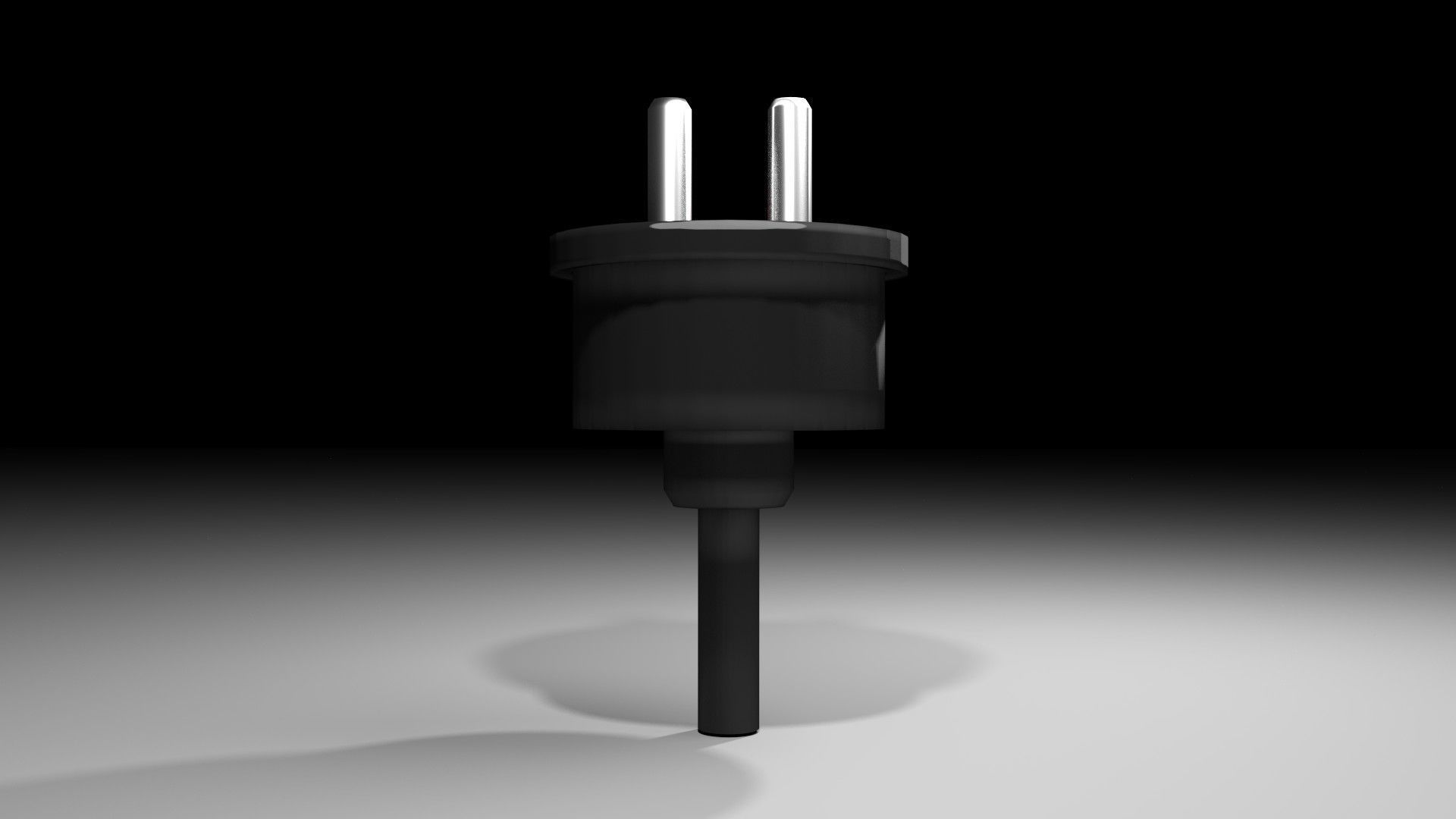 AC Power Plug Type E 3D model_1
