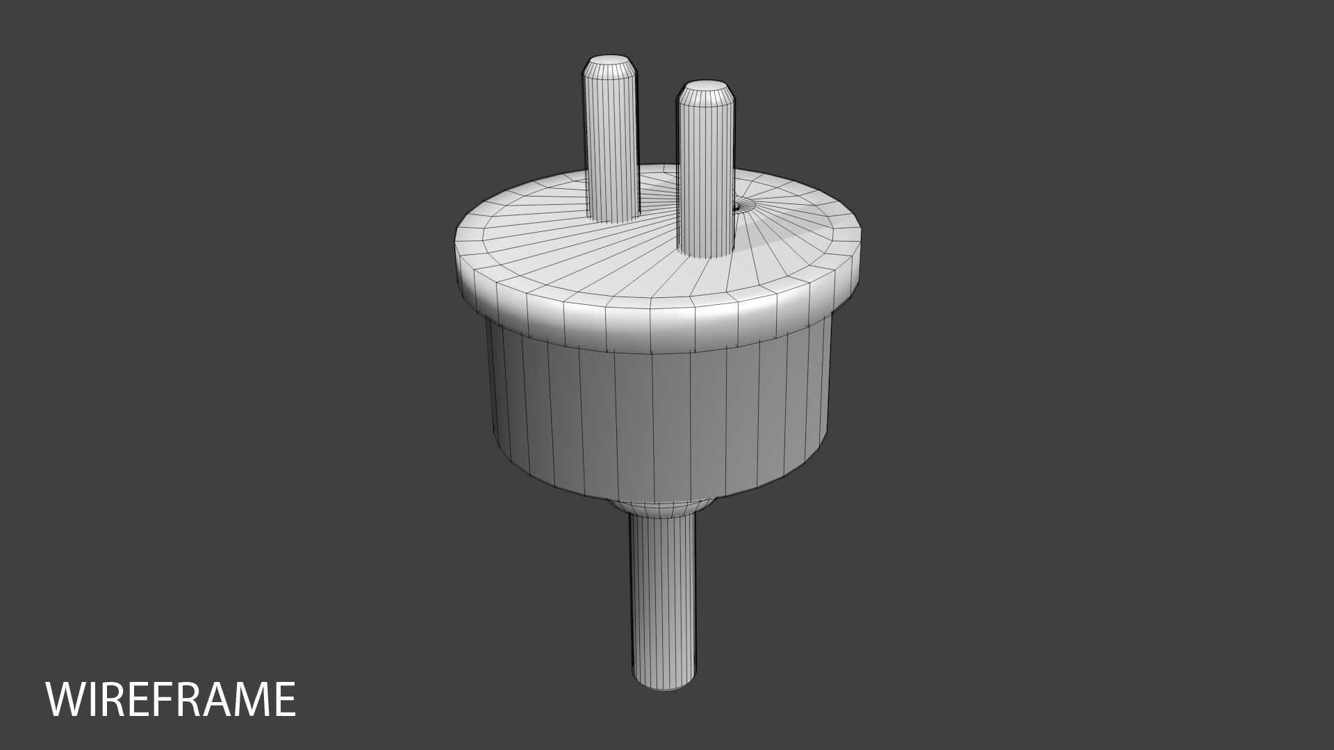 AC Power Plug Type E 3D model_3