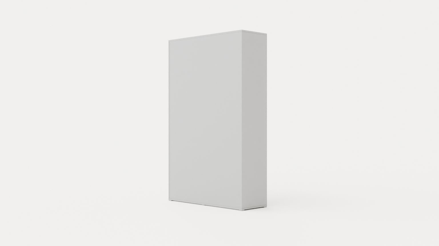 Compact Bed Cabinet Vertically 120x200 White Low-poly 3D model_3