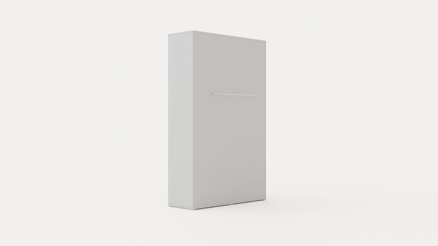 Compact Bed Cabinet Vertically 120x200 White Low-poly 3D model_1