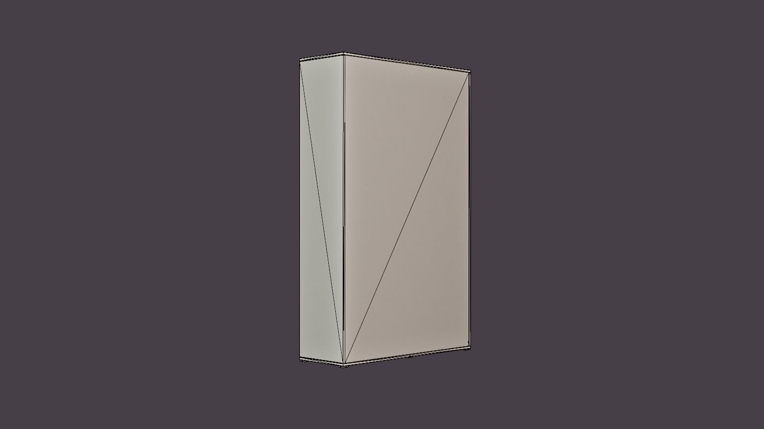 Compact Bed Cabinet Vertically 120x200 White Low-poly 3D model_6