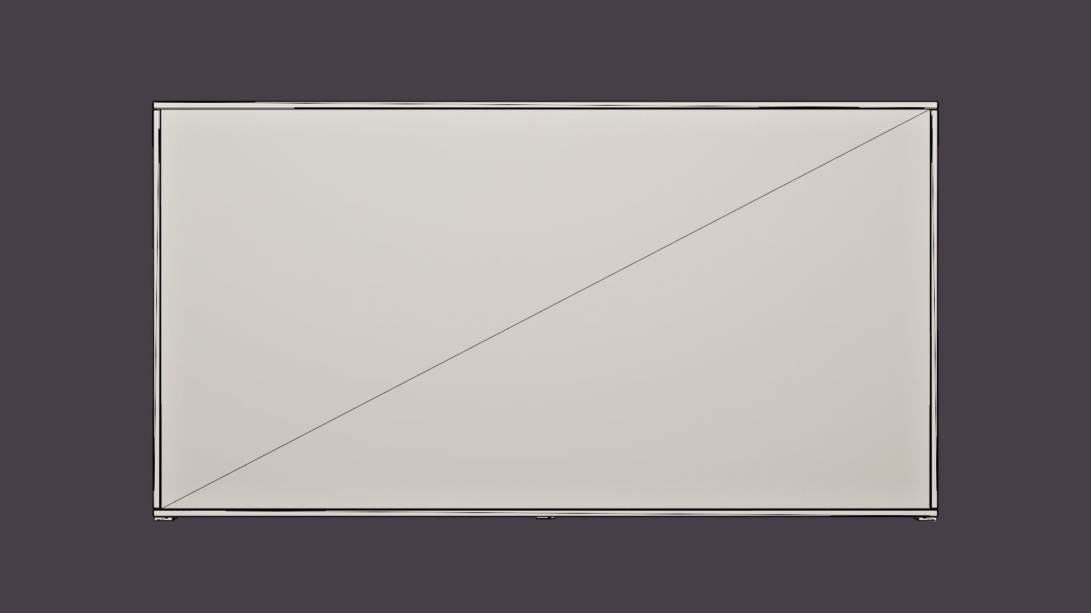 Compact Bed Cabinet 90x200 Horizontally White Low-poly 3D model_5