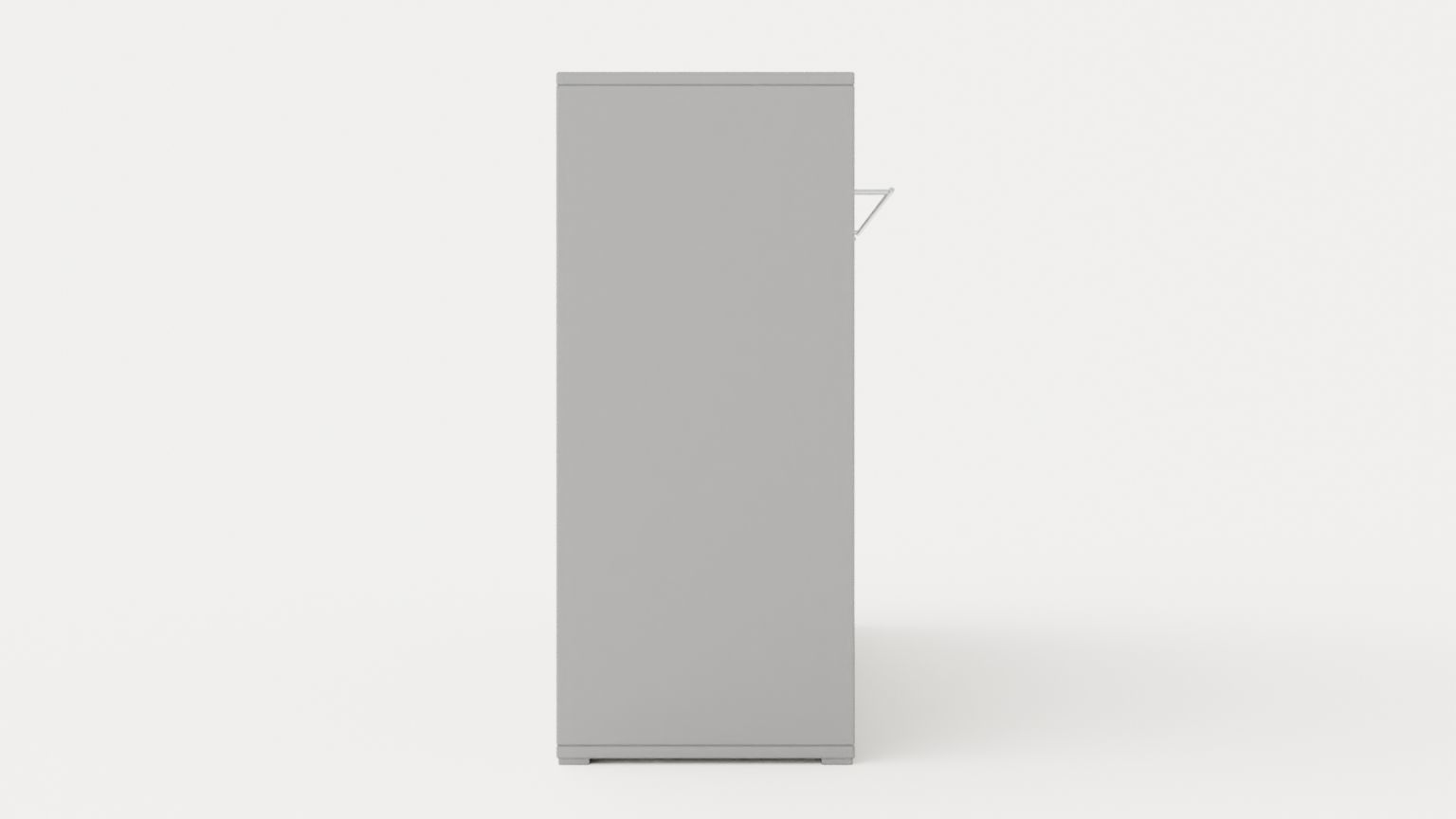 Compact Bed Cabinet 90x200 Horizontally White Low-poly 3D model_2