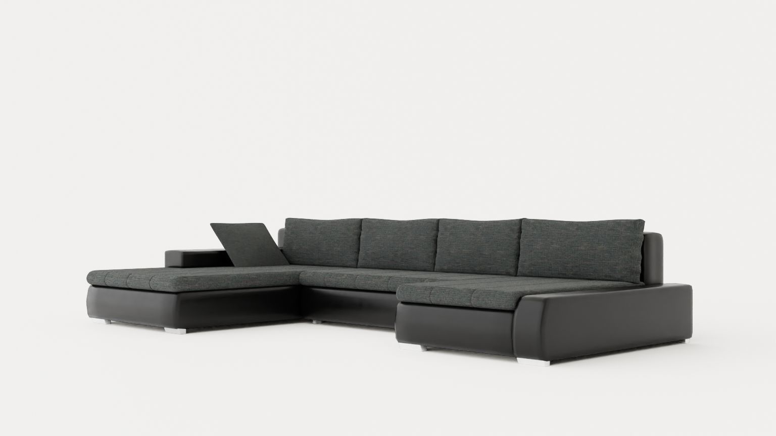 Cillo U Bed Sofa Reversible Artificial Leather Low-poly 3D model_1