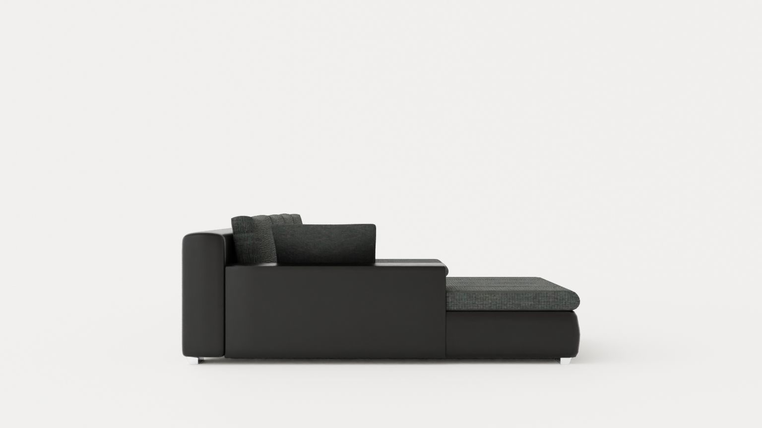 Cillo U Bed Sofa Reversible Artificial Leather Low-poly 3D model_4