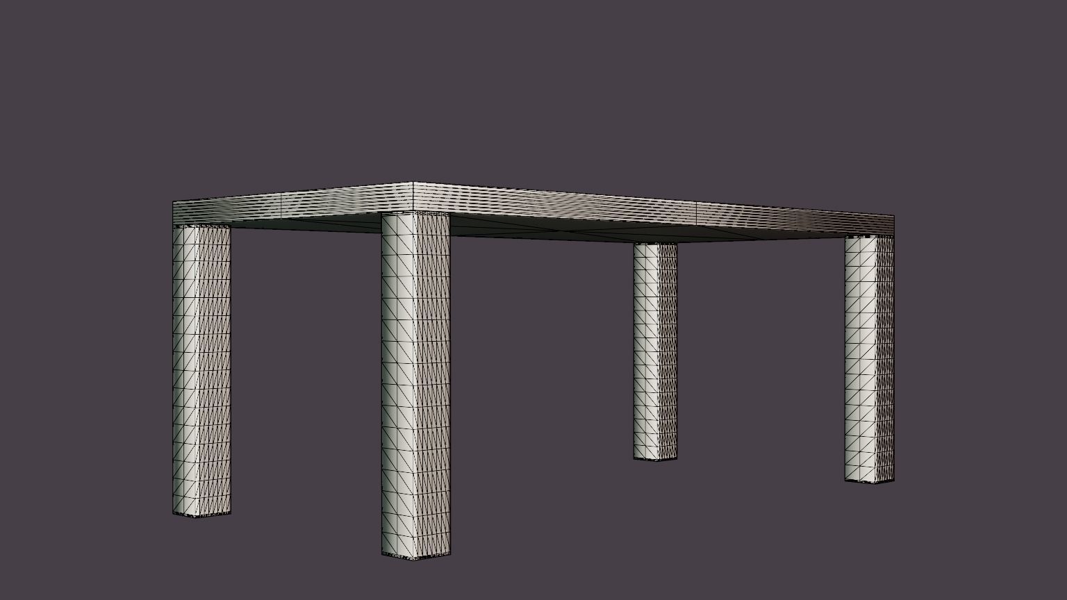 Cibus Dining Table Low-poly 3D model_6