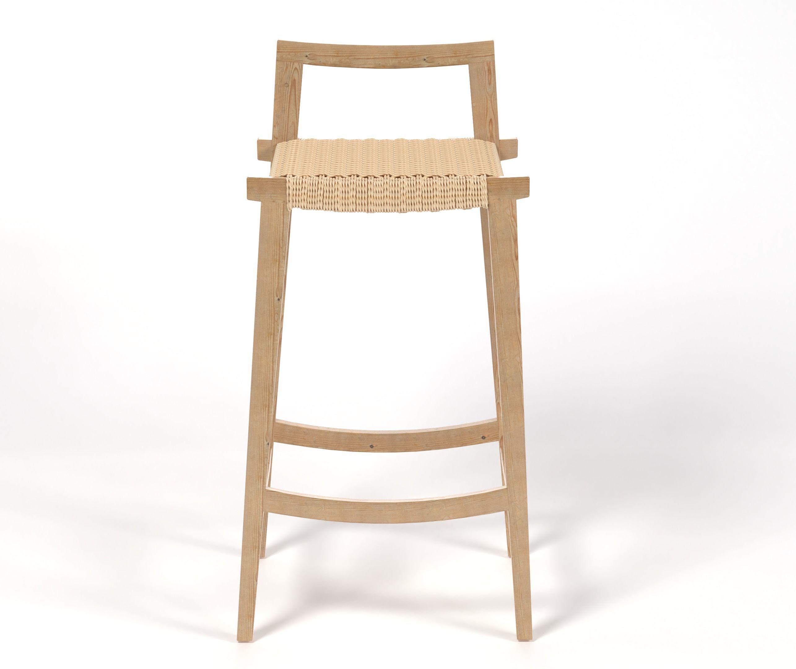 Wooden Bar Stool from La Redoute  3D model_1