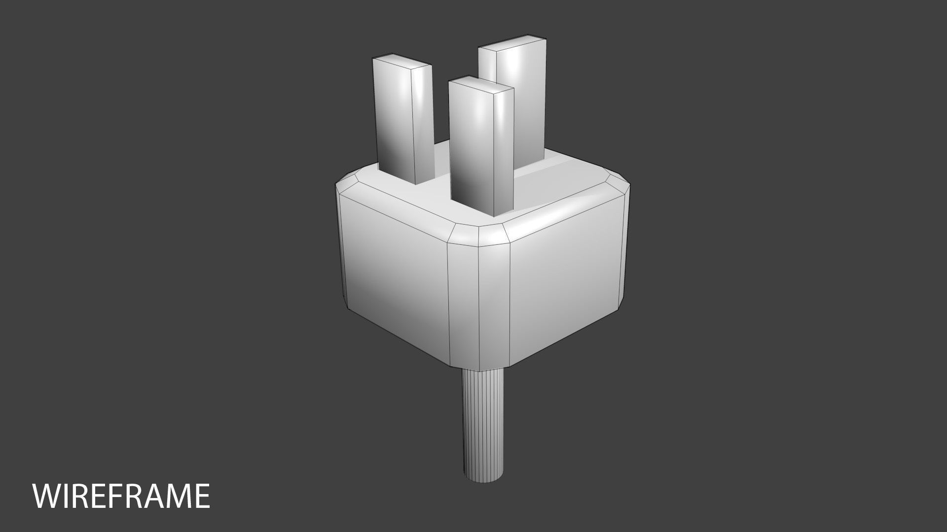 AC Power Plug Type G 3D model_3