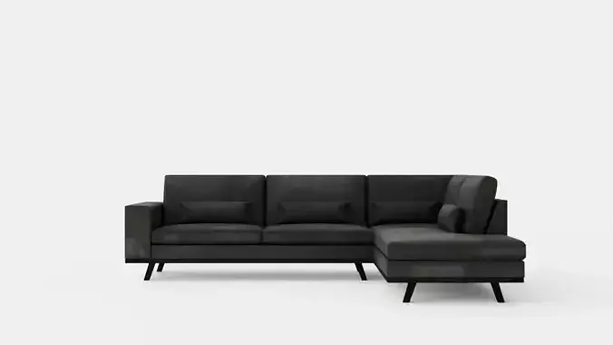 Copenhagen 2 5 Seater L Sofa Right Velvet Gray