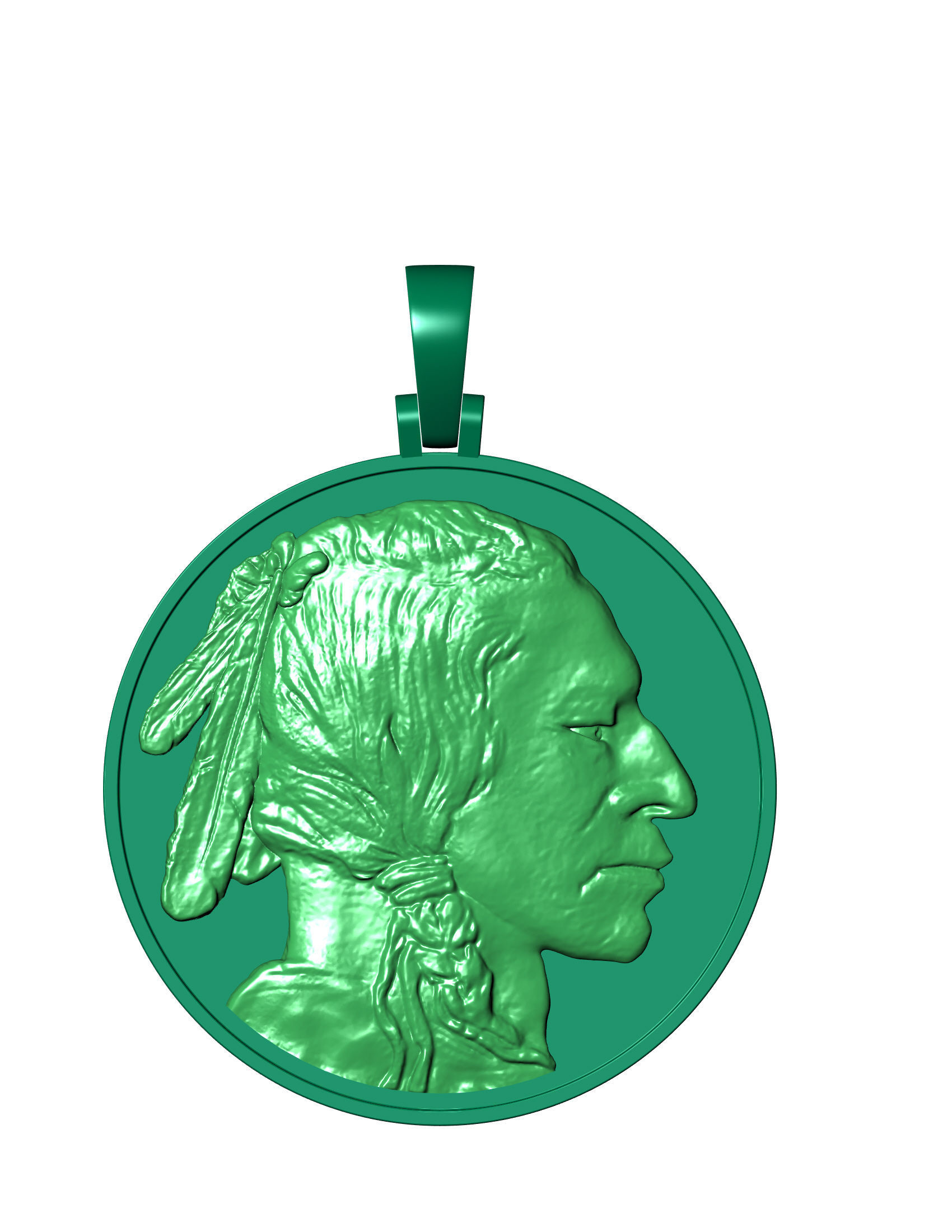Coin Pendant 3D print model_14