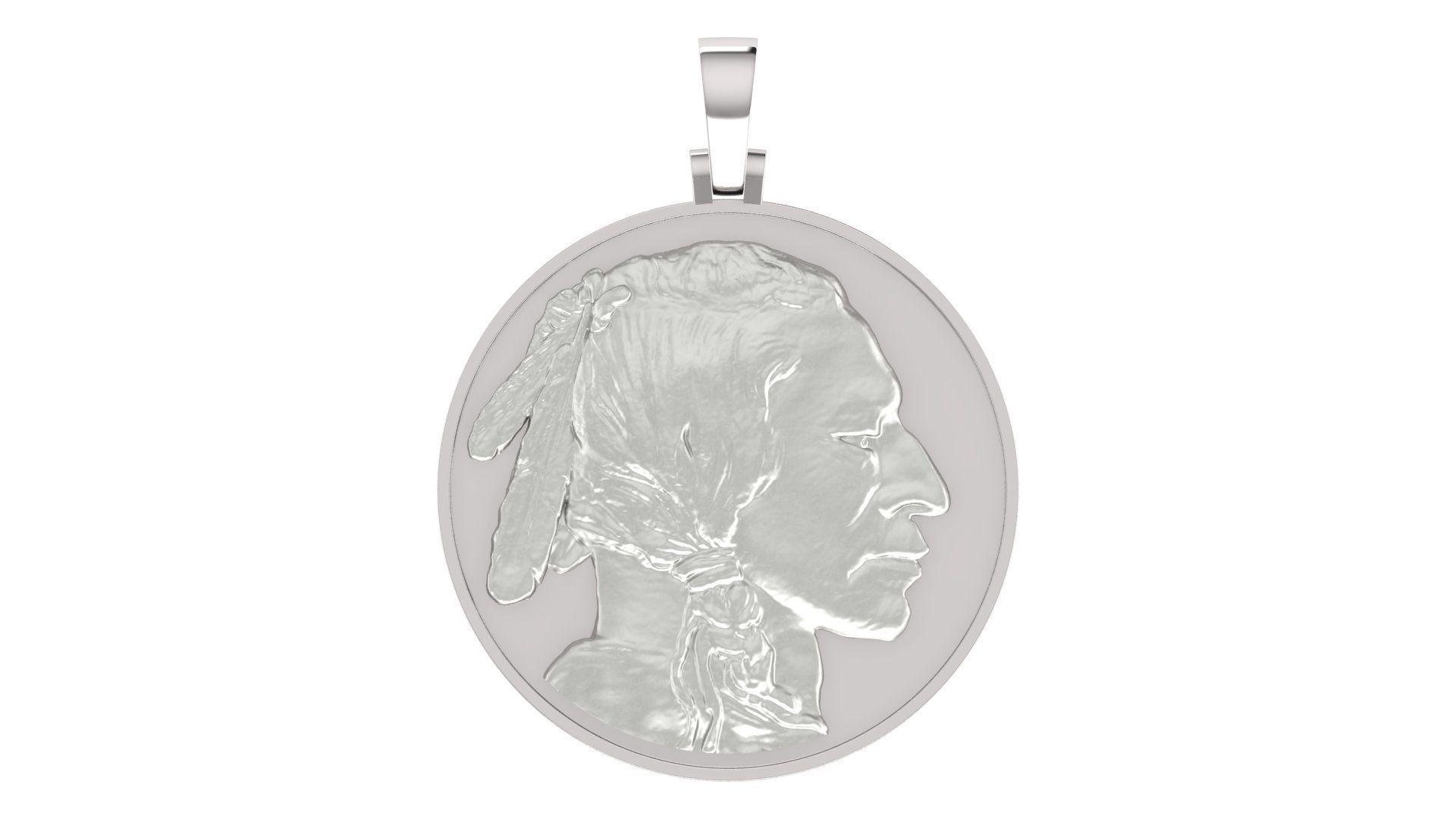 Coin Pendant 3D print model_1