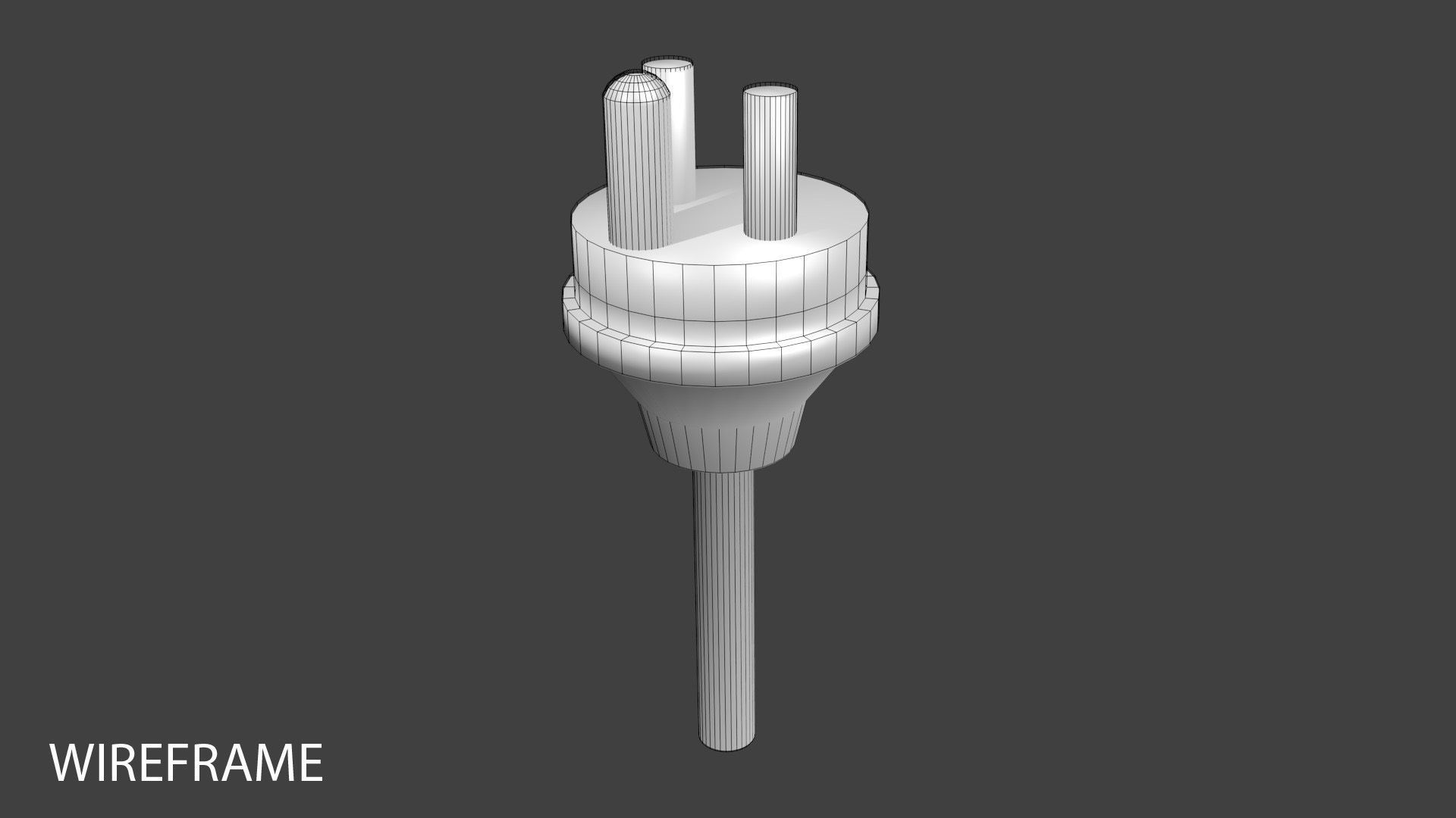 AC Power Plug Type K 3D model_3