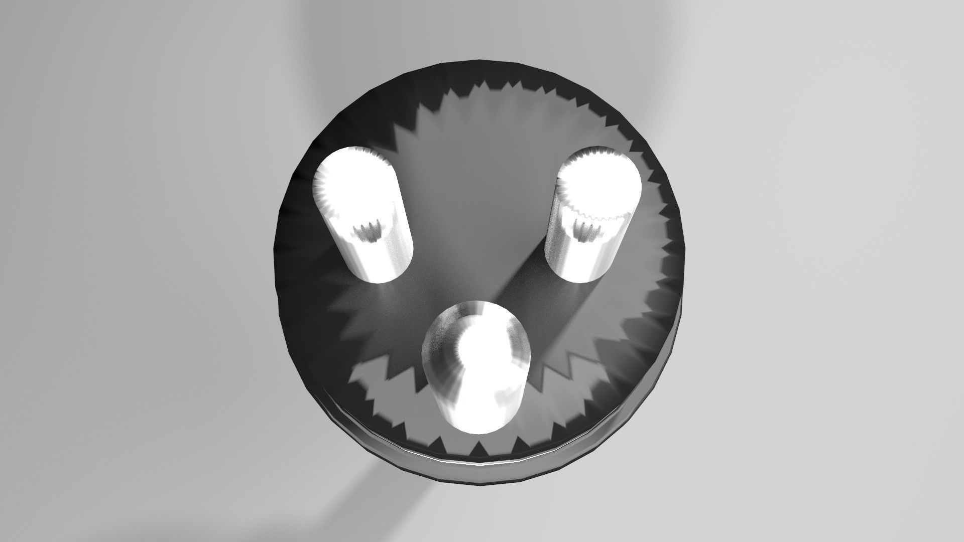 AC Power Plug Type K 3D model_2