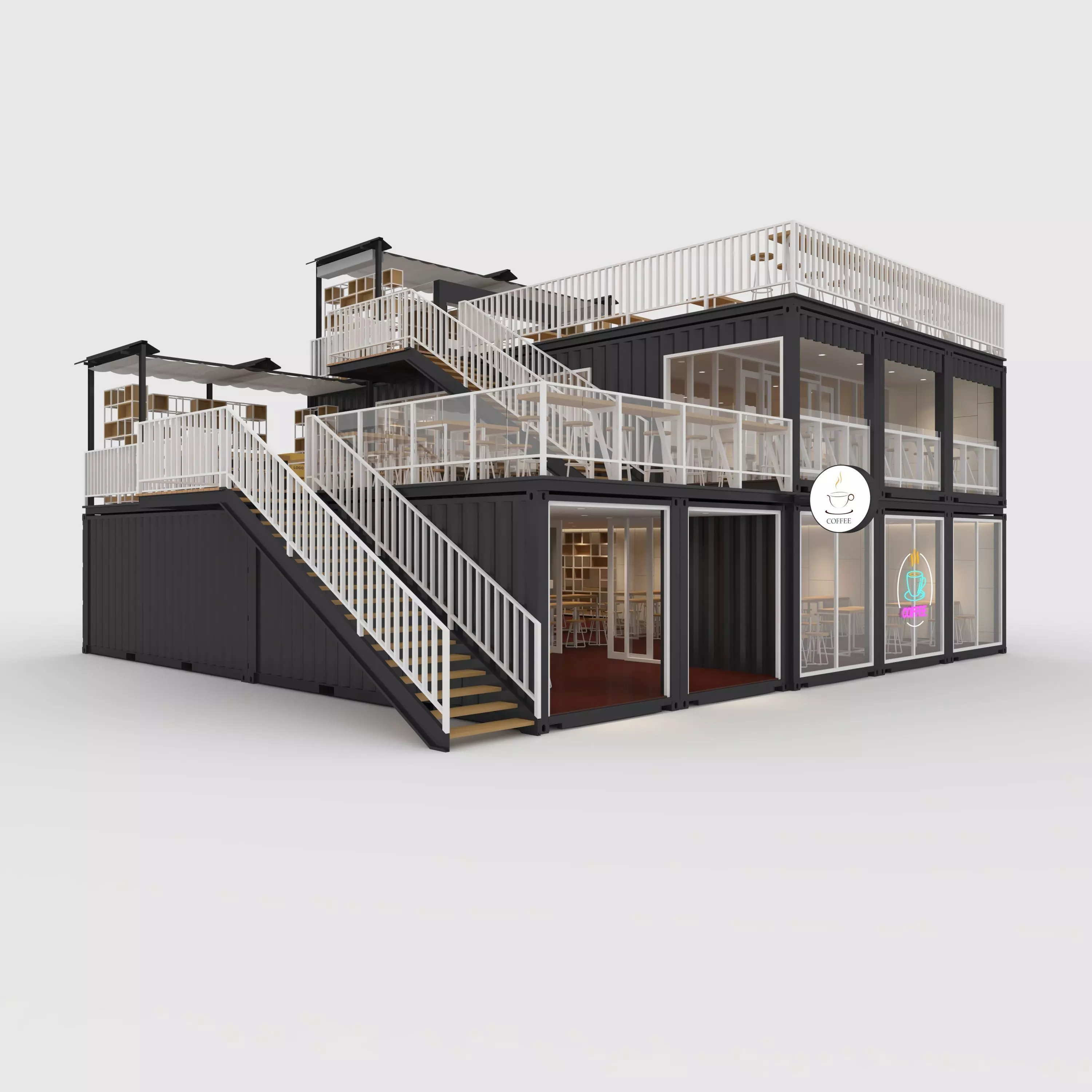 Container Cafe 9 3D model_0