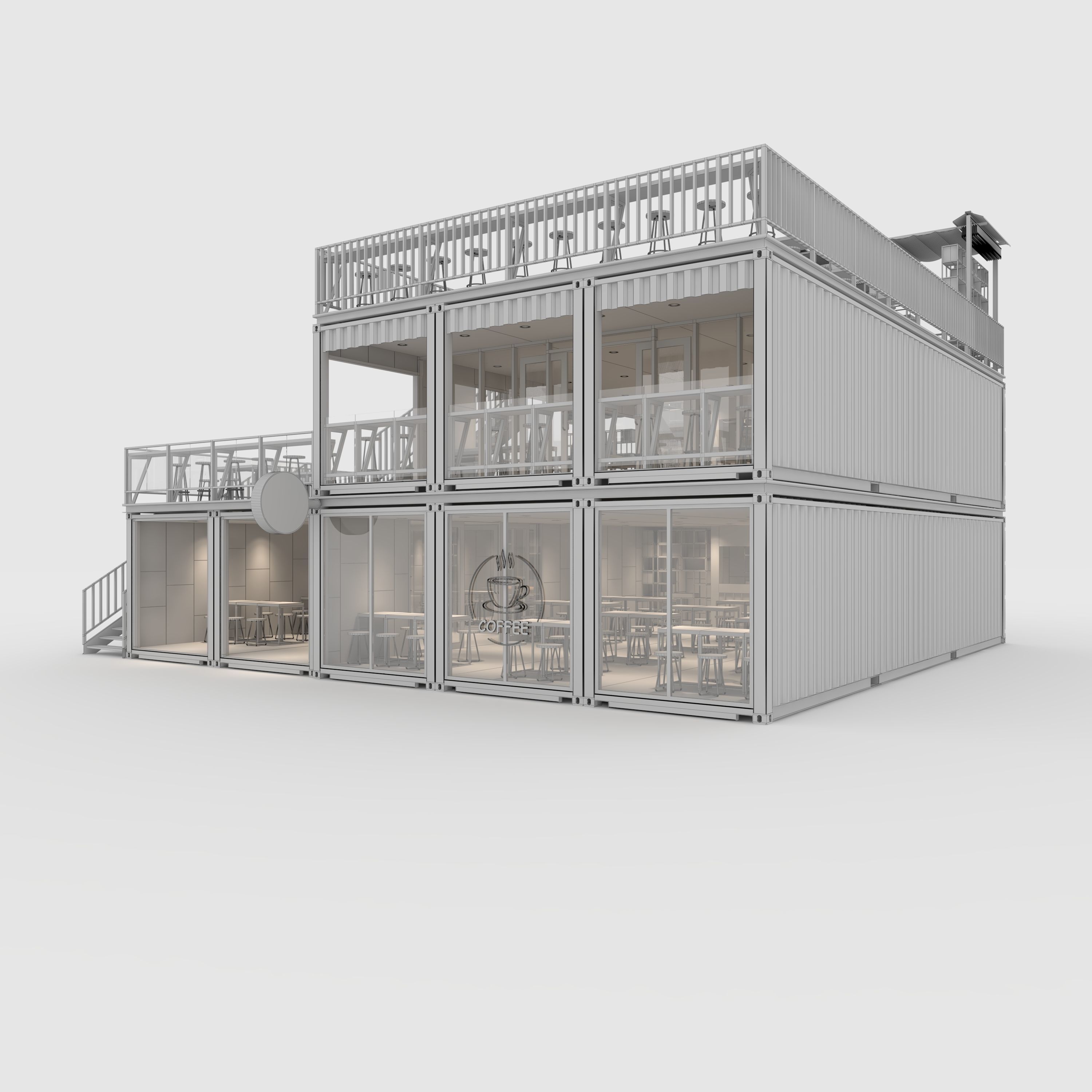 Container Cafe 9 3D model_7