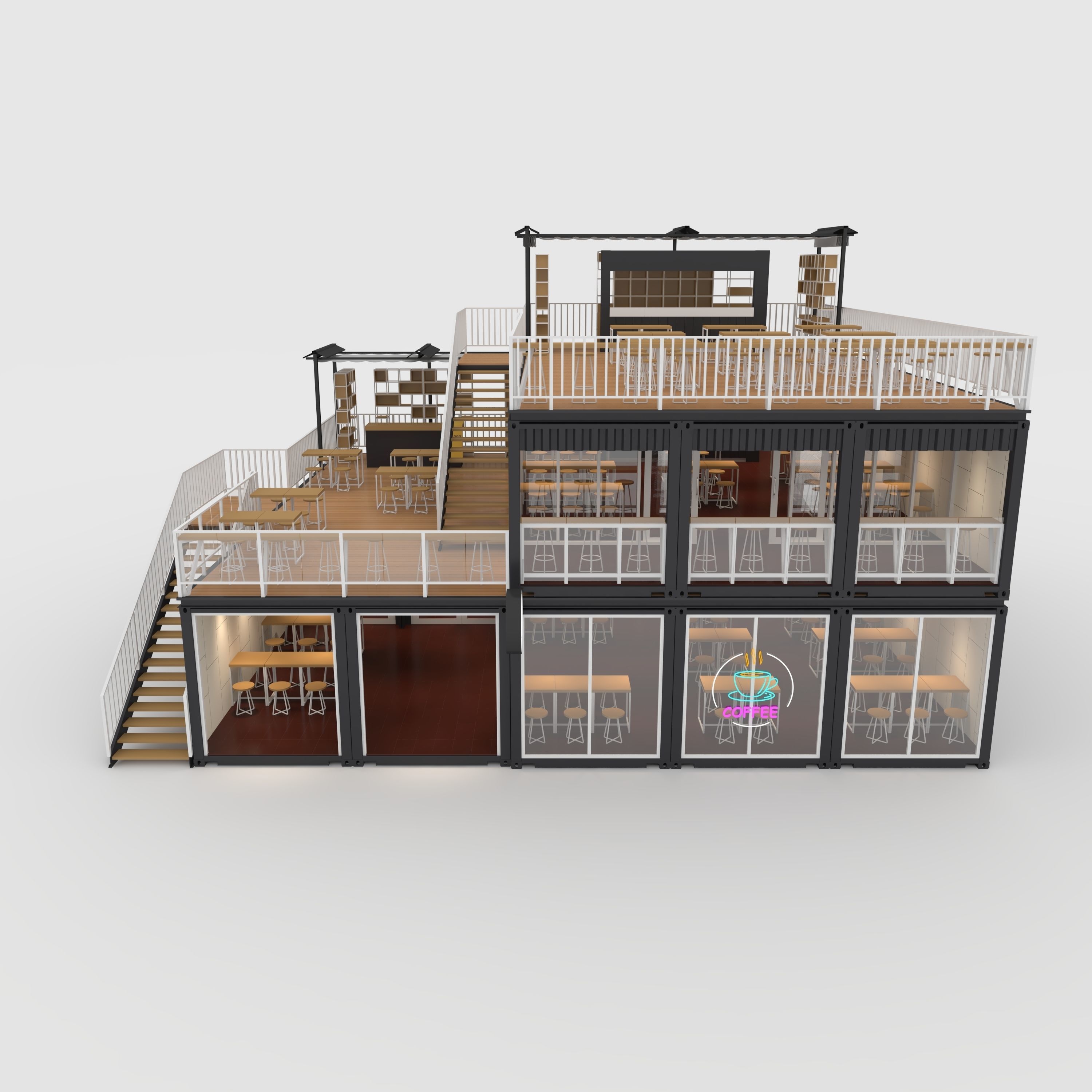 Container Cafe 9 3D model_4