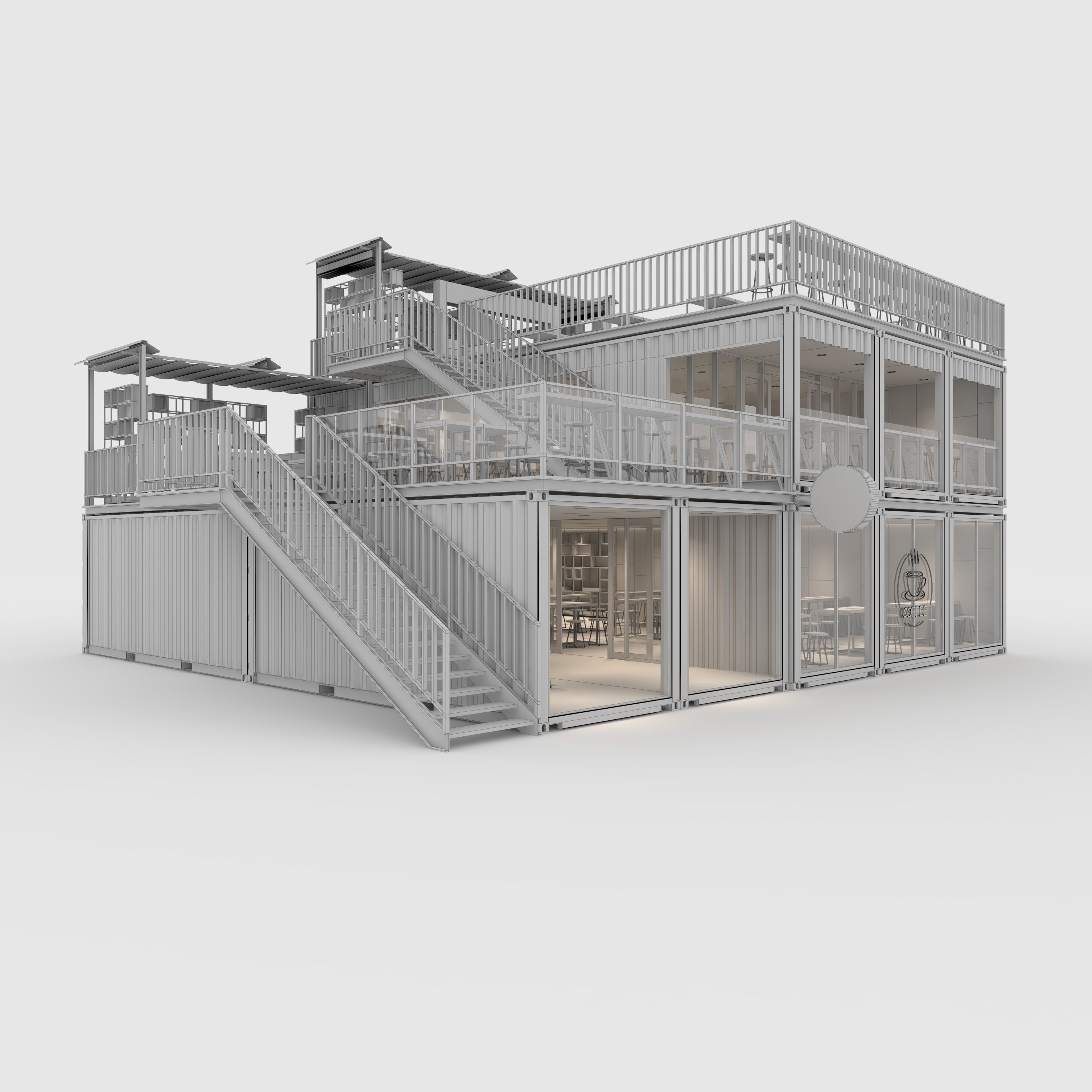 Container Cafe 9 3D model_1