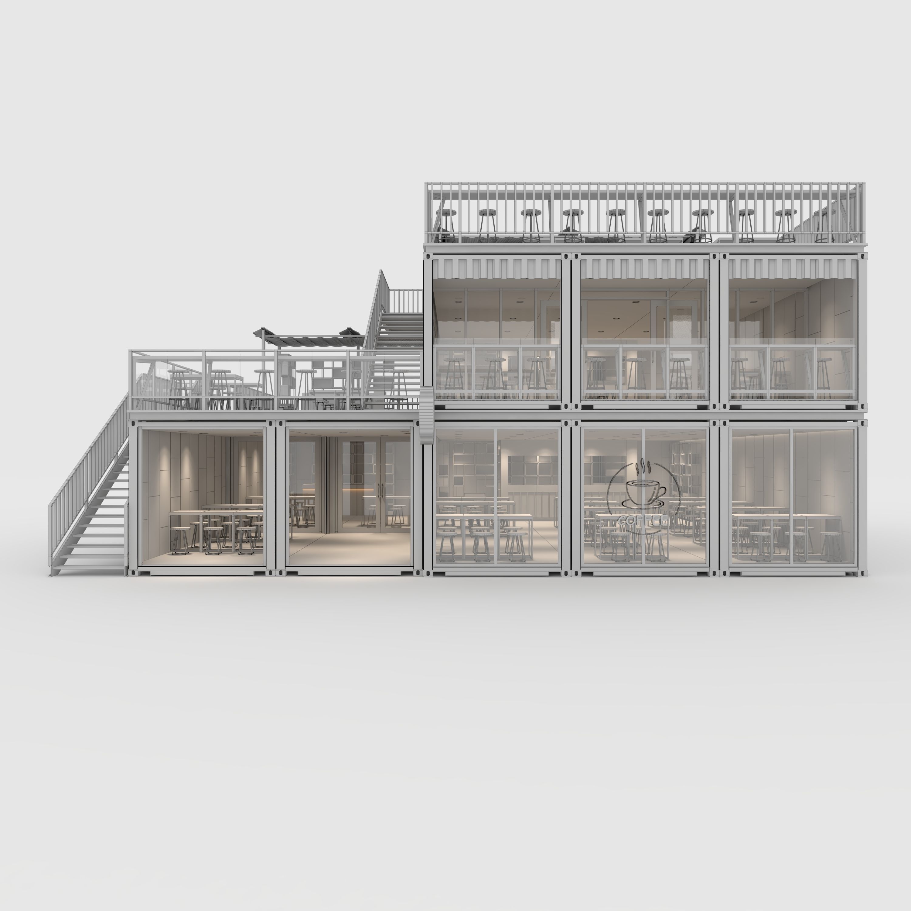 Container Cafe 9 3D model_5
