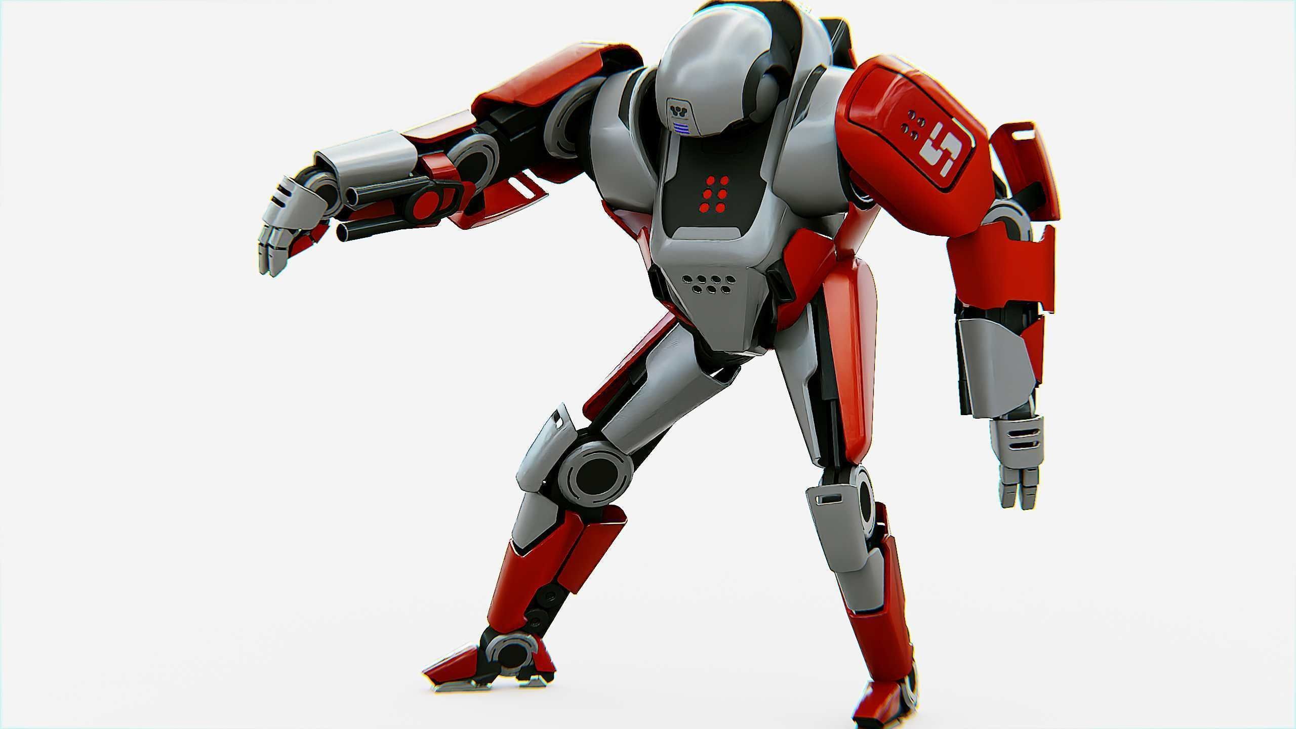 COMBAT DROID IONOS Rigged for Unreal Engine - Unity - MIXAMO 3D model_28