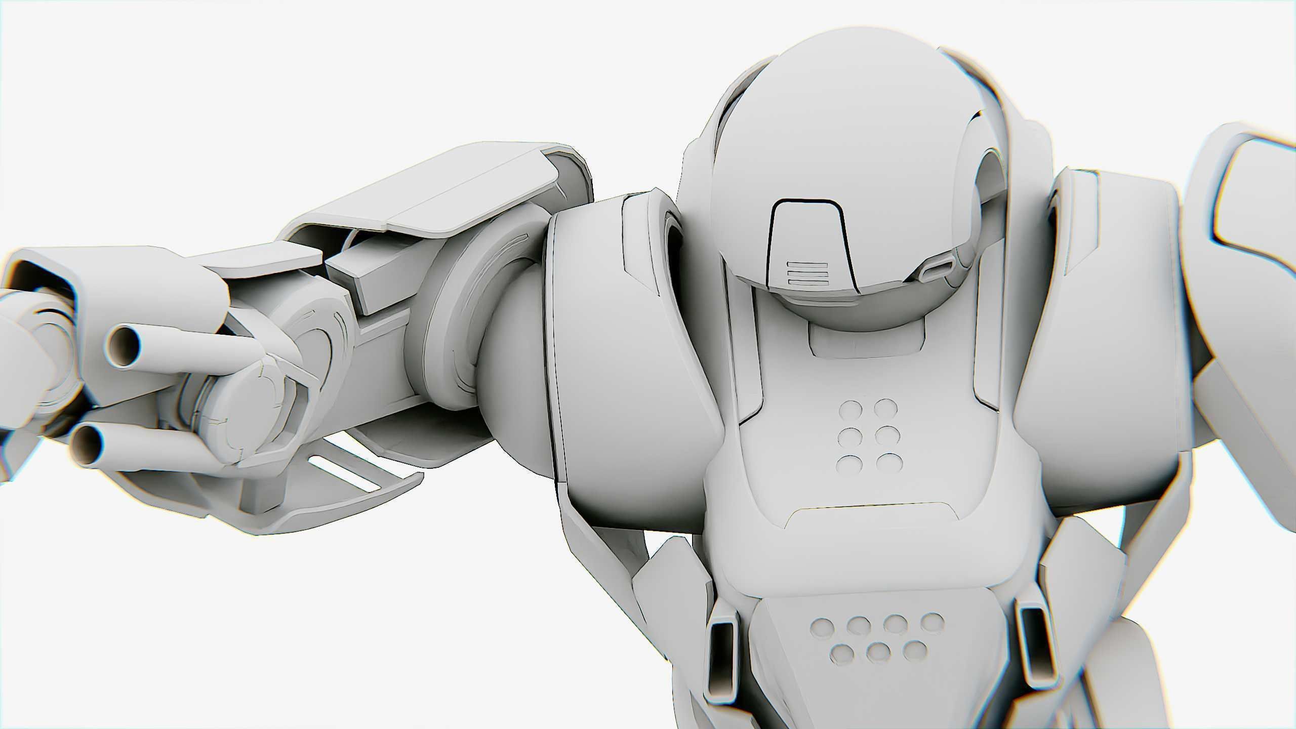 COMBAT DROID IONOS Rigged for Unreal Engine - Unity - MIXAMO 3D model_34