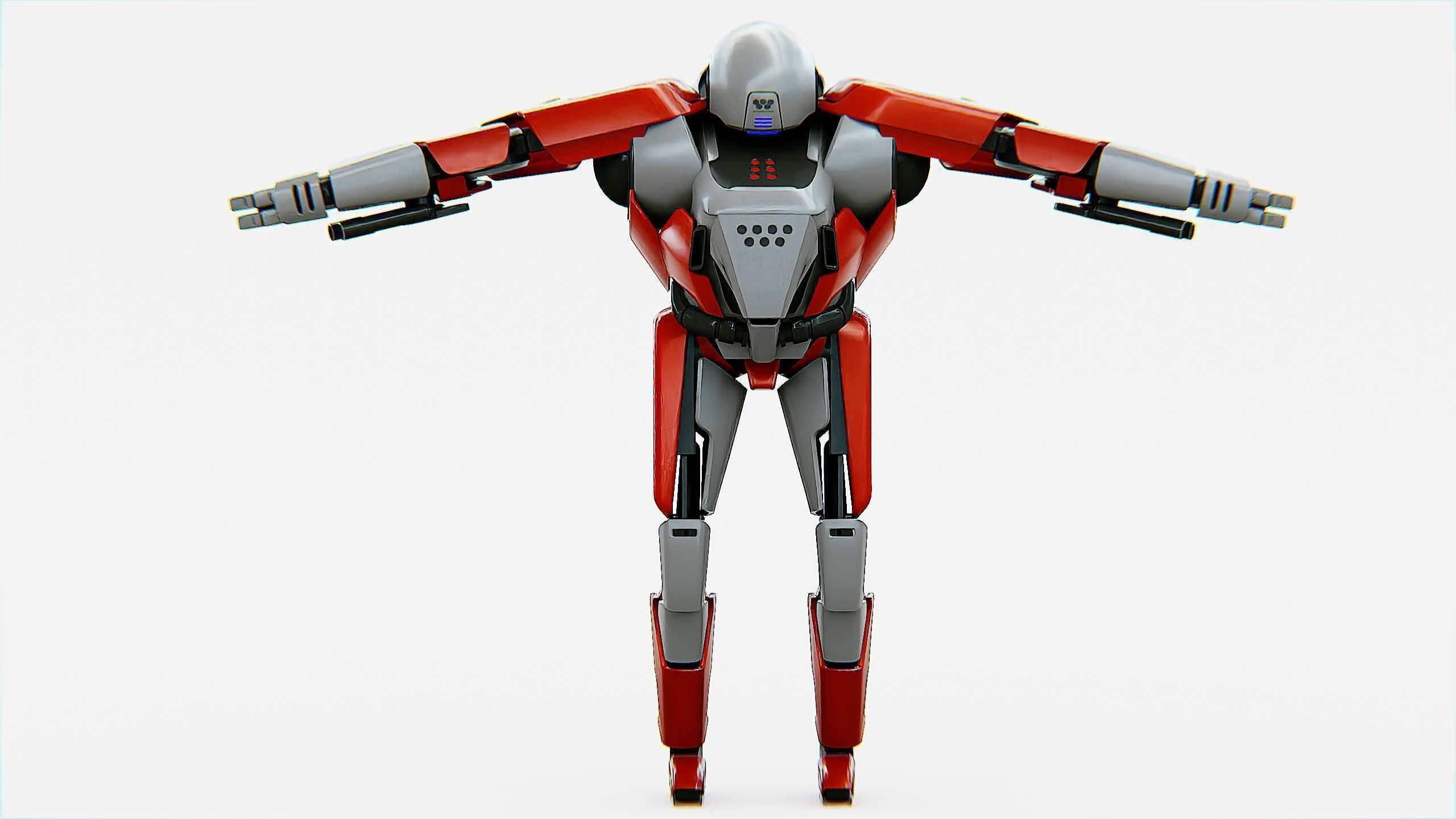 COMBAT DROID IONOS Rigged for Unreal Engine - Unity - MIXAMO 3D model_25